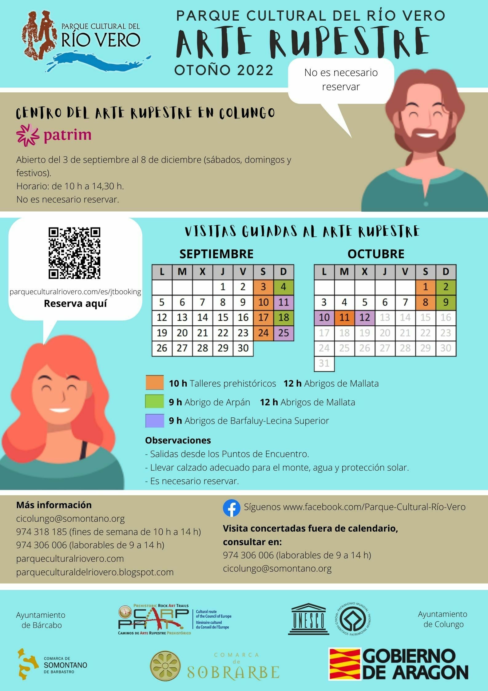 HORARIOS ARTE RUPESTRE otoño