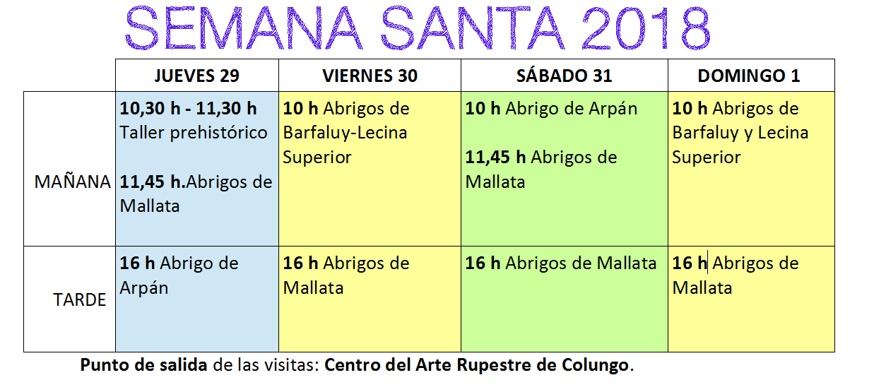 HORARIOS SEMANA STA